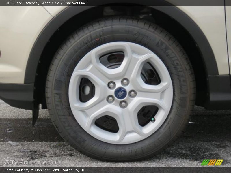 White Gold / Charcoal Black 2018 Ford Escape S