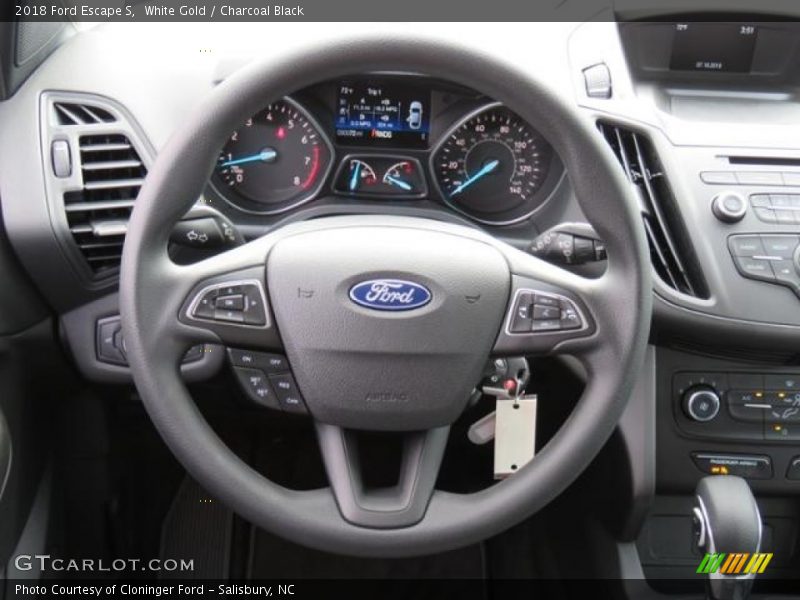 White Gold / Charcoal Black 2018 Ford Escape S