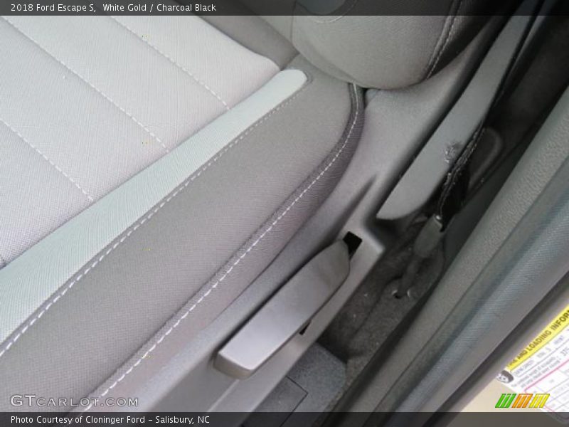 White Gold / Charcoal Black 2018 Ford Escape S