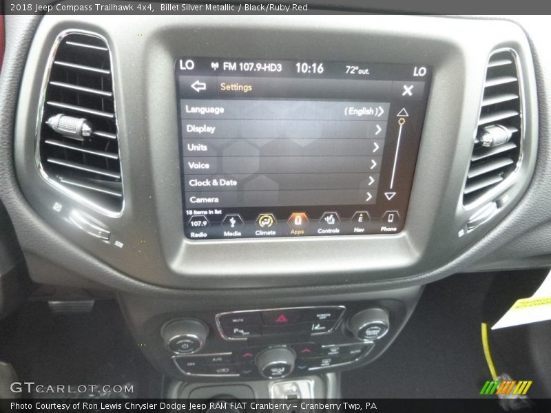 Billet Silver Metallic / Black/Ruby Red 2018 Jeep Compass Trailhawk 4x4