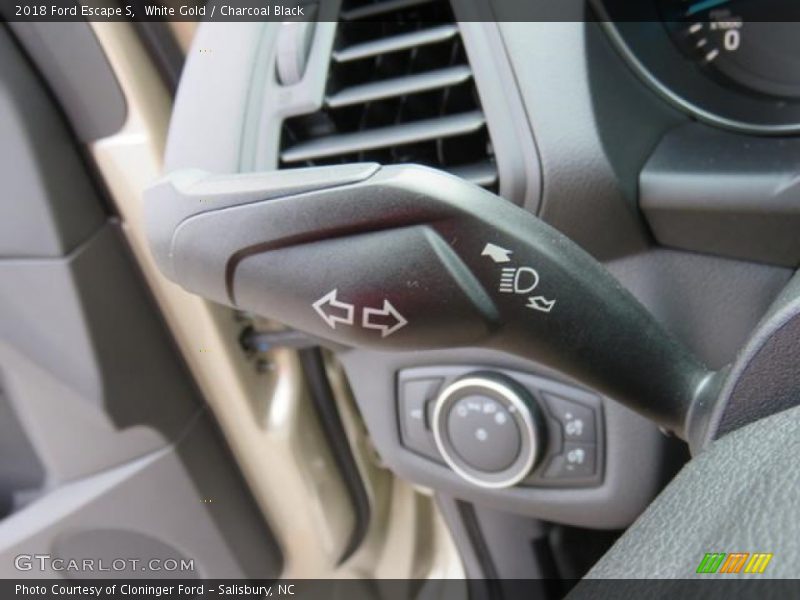 White Gold / Charcoal Black 2018 Ford Escape S