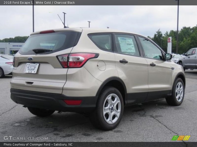 White Gold / Charcoal Black 2018 Ford Escape S