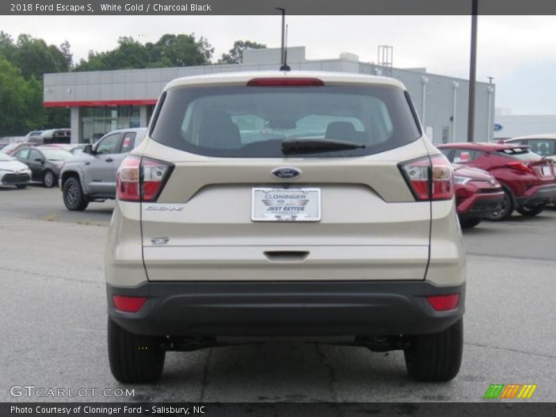 White Gold / Charcoal Black 2018 Ford Escape S
