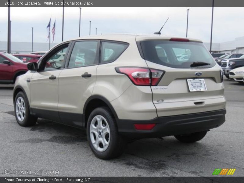 White Gold / Charcoal Black 2018 Ford Escape S