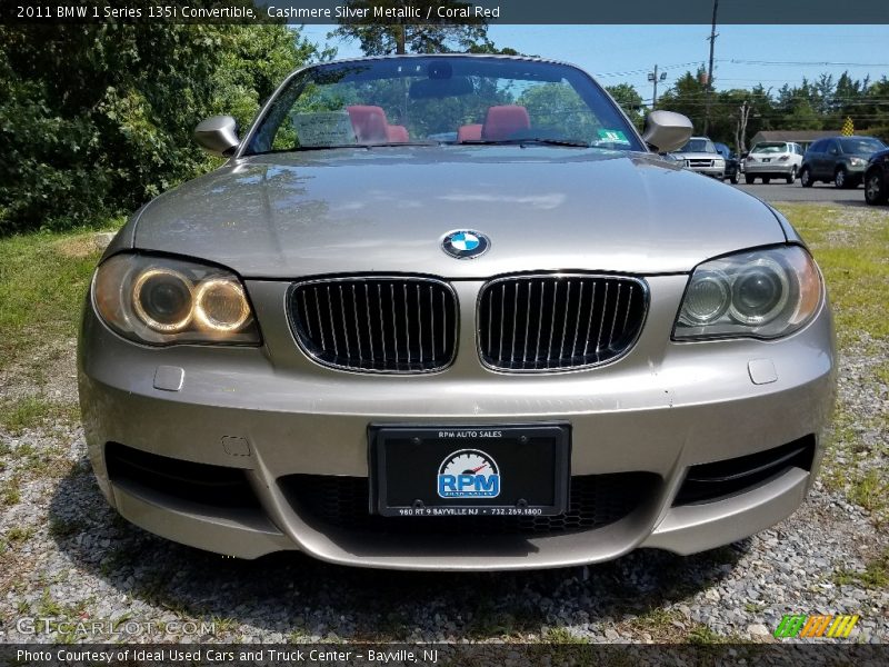 Cashmere Silver Metallic / Coral Red 2011 BMW 1 Series 135i Convertible