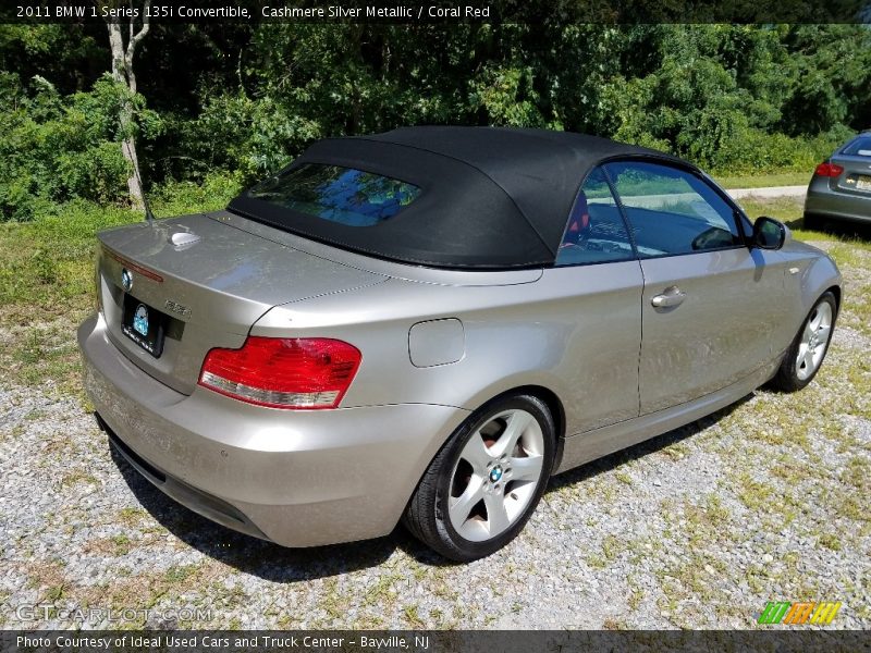 Cashmere Silver Metallic / Coral Red 2011 BMW 1 Series 135i Convertible