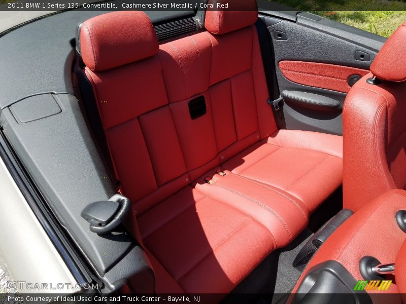 Cashmere Silver Metallic / Coral Red 2011 BMW 1 Series 135i Convertible