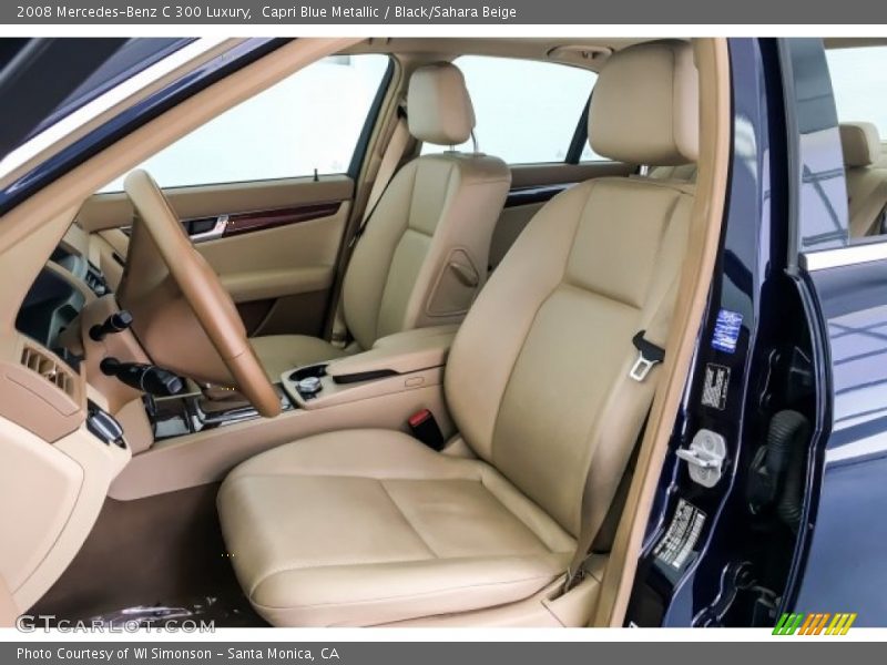 Capri Blue Metallic / Black/Sahara Beige 2008 Mercedes-Benz C 300 Luxury