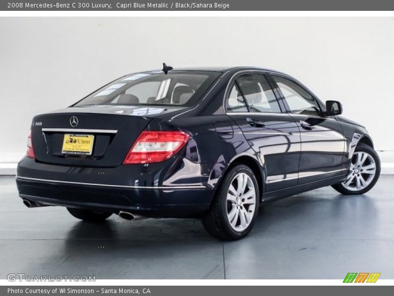 Capri Blue Metallic / Black/Sahara Beige 2008 Mercedes-Benz C 300 Luxury