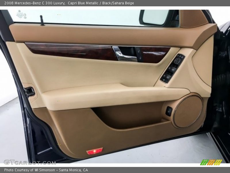 Capri Blue Metallic / Black/Sahara Beige 2008 Mercedes-Benz C 300 Luxury