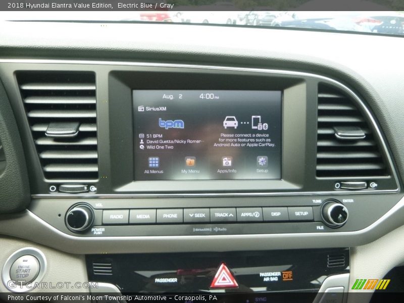 Electric Blue / Gray 2018 Hyundai Elantra Value Edition