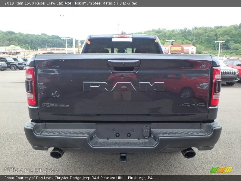 Maximum Steel Metallic / Black/Red 2019 Ram 1500 Rebel Crew Cab 4x4