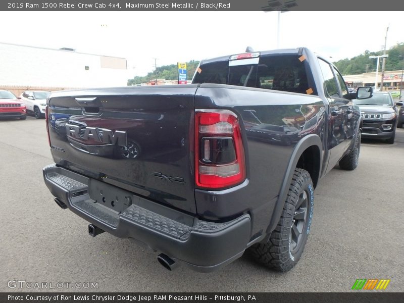 Maximum Steel Metallic / Black/Red 2019 Ram 1500 Rebel Crew Cab 4x4