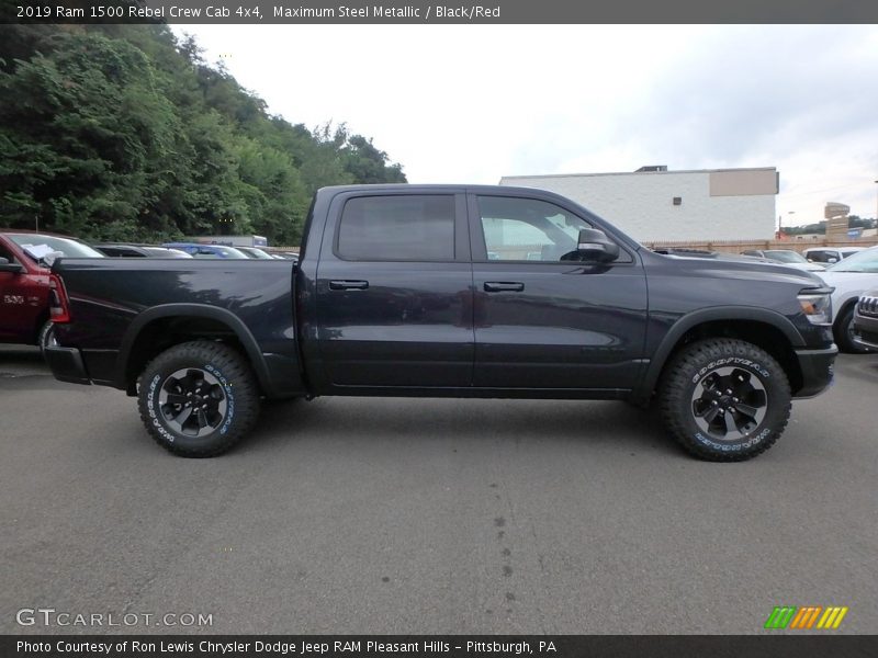 Maximum Steel Metallic / Black/Red 2019 Ram 1500 Rebel Crew Cab 4x4