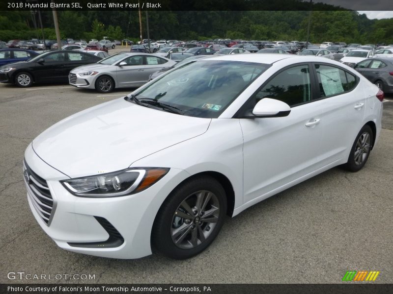 Quartz White Pearl / Black 2018 Hyundai Elantra SEL