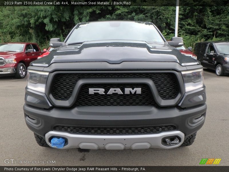 Maximum Steel Metallic / Black/Red 2019 Ram 1500 Rebel Crew Cab 4x4