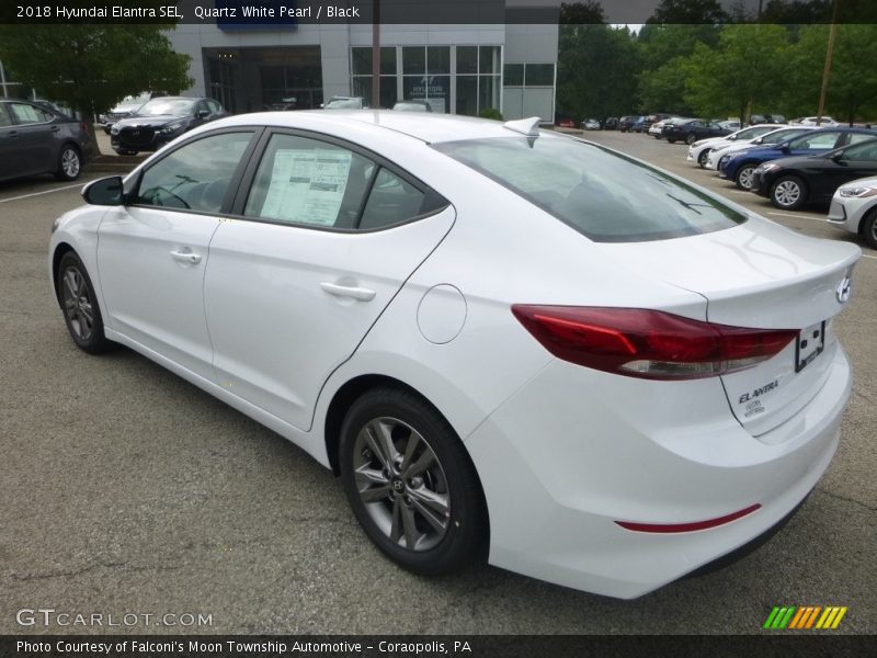 Quartz White Pearl / Black 2018 Hyundai Elantra SEL