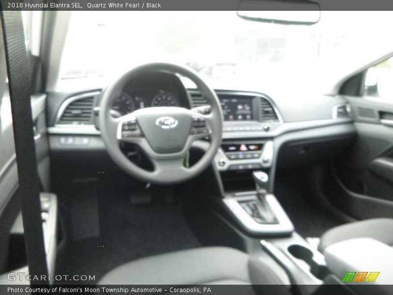 Quartz White Pearl / Black 2018 Hyundai Elantra SEL