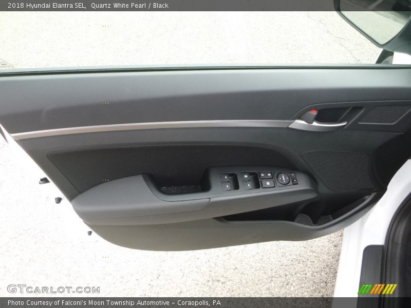 Quartz White Pearl / Black 2018 Hyundai Elantra SEL
