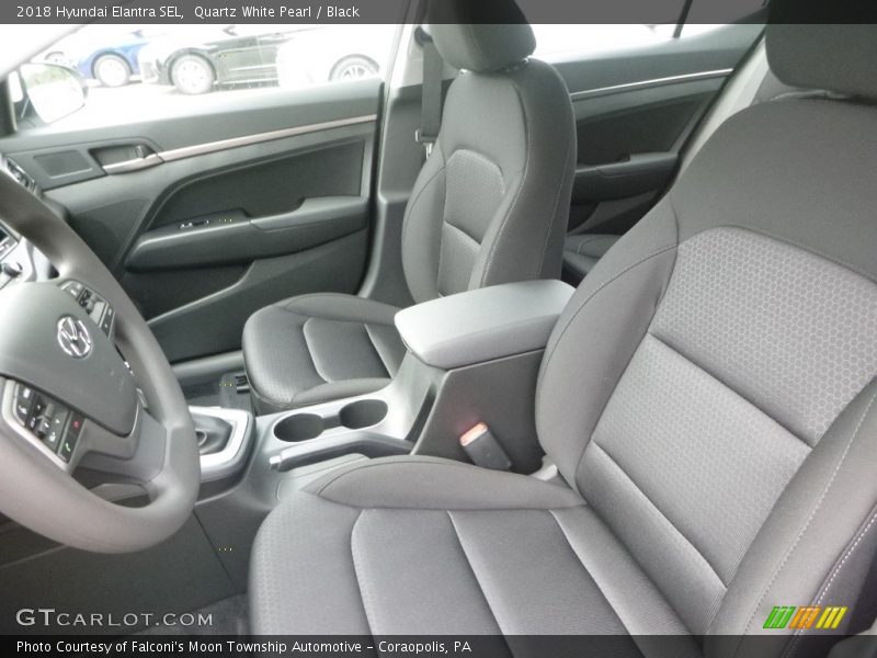 Quartz White Pearl / Black 2018 Hyundai Elantra SEL