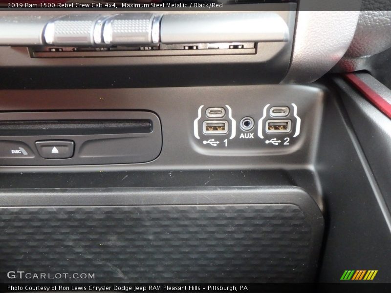 Maximum Steel Metallic / Black/Red 2019 Ram 1500 Rebel Crew Cab 4x4