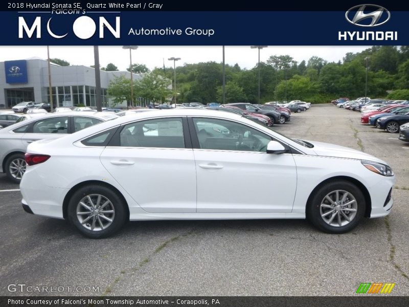 Quartz White Pearl / Gray 2018 Hyundai Sonata SE