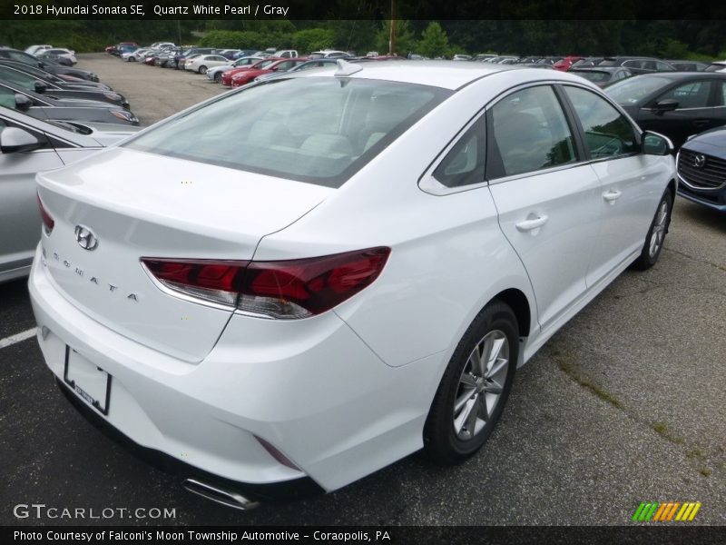 Quartz White Pearl / Gray 2018 Hyundai Sonata SE
