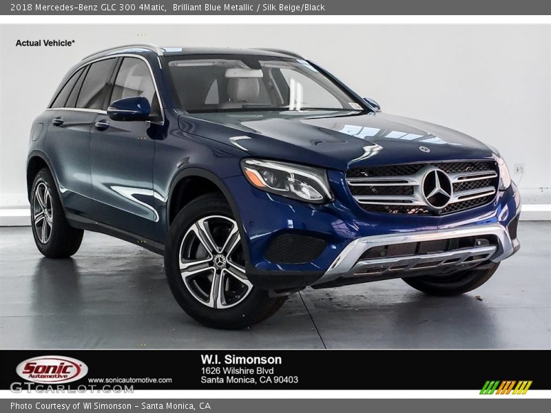 Brilliant Blue Metallic / Silk Beige/Black 2018 Mercedes-Benz GLC 300 4Matic