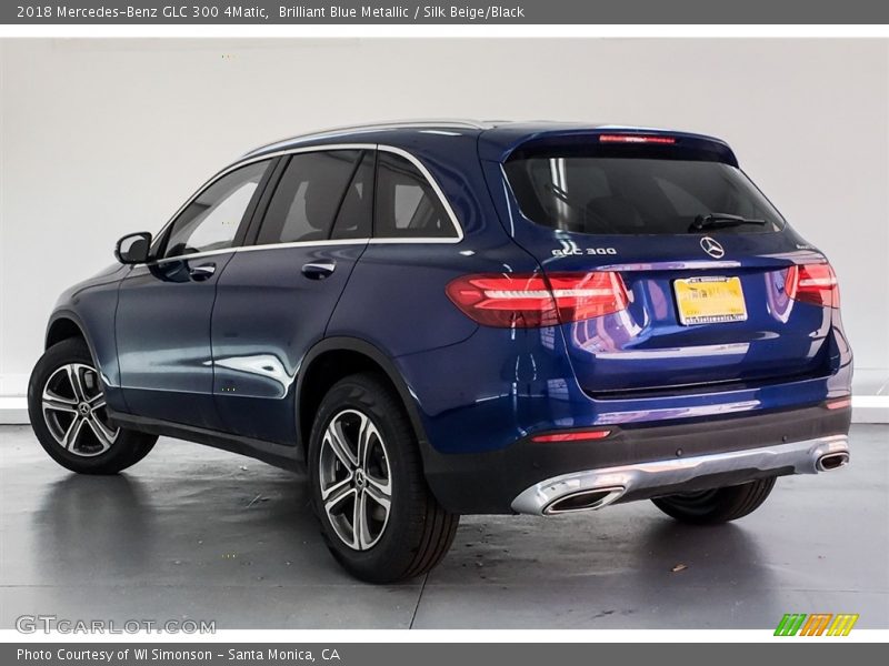 Brilliant Blue Metallic / Silk Beige/Black 2018 Mercedes-Benz GLC 300 4Matic