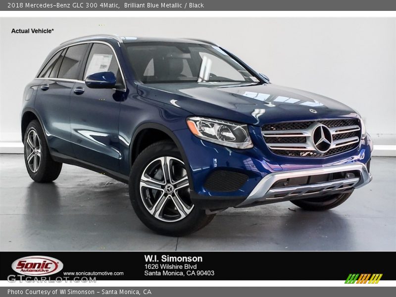 Brilliant Blue Metallic / Black 2018 Mercedes-Benz GLC 300 4Matic