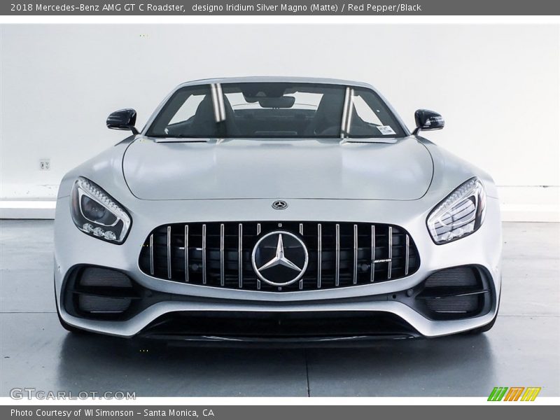 designo Iridium Silver Magno (Matte) / Red Pepper/Black 2018 Mercedes-Benz AMG GT C Roadster