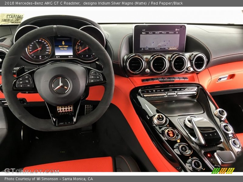designo Iridium Silver Magno (Matte) / Red Pepper/Black 2018 Mercedes-Benz AMG GT C Roadster
