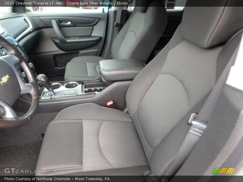 Champagne Silver Metallic / Ebony 2015 Chevrolet Traverse LT AWD