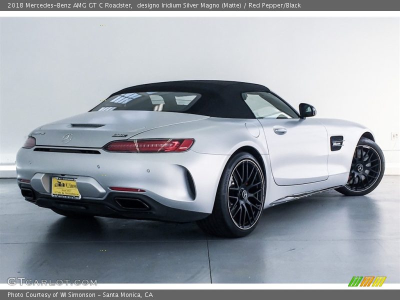 designo Iridium Silver Magno (Matte) / Red Pepper/Black 2018 Mercedes-Benz AMG GT C Roadster