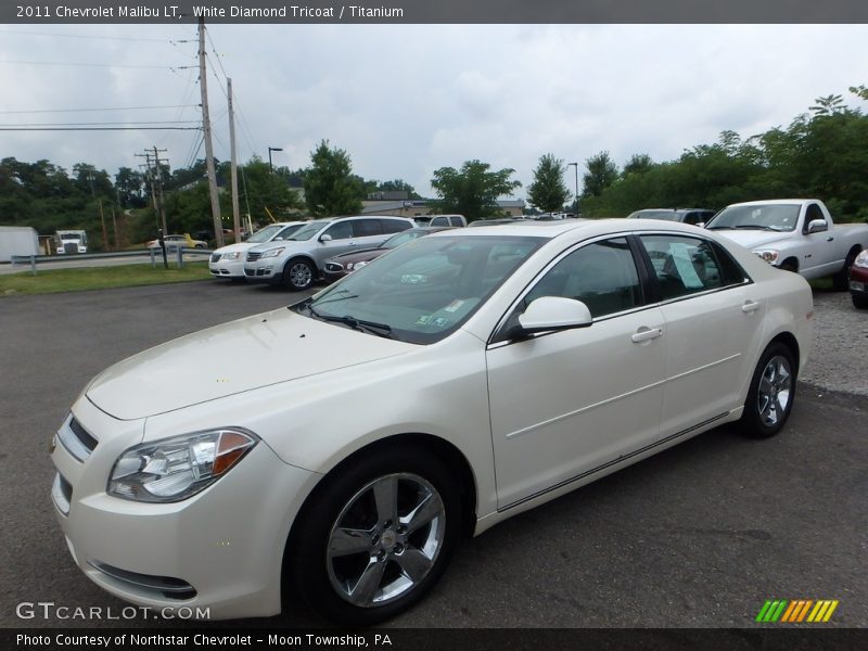 White Diamond Tricoat / Titanium 2011 Chevrolet Malibu LT