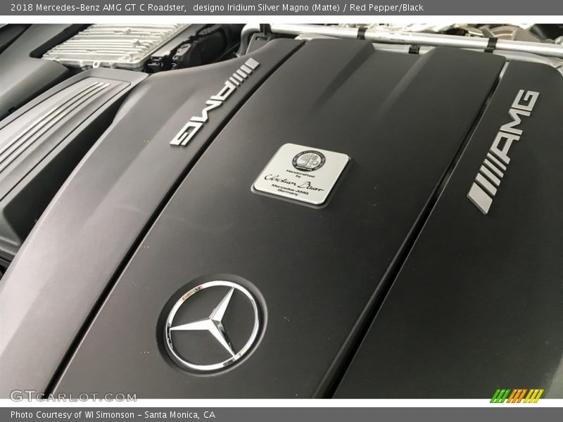 designo Iridium Silver Magno (Matte) / Red Pepper/Black 2018 Mercedes-Benz AMG GT C Roadster