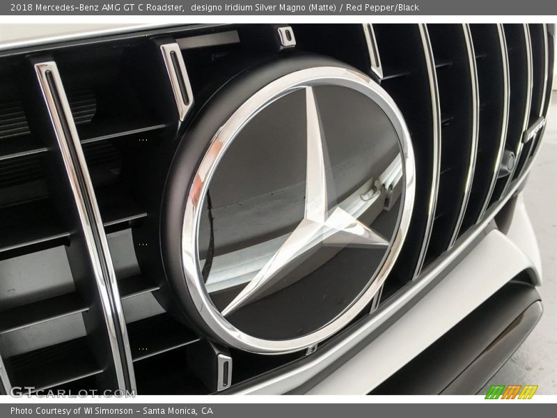 designo Iridium Silver Magno (Matte) / Red Pepper/Black 2018 Mercedes-Benz AMG GT C Roadster