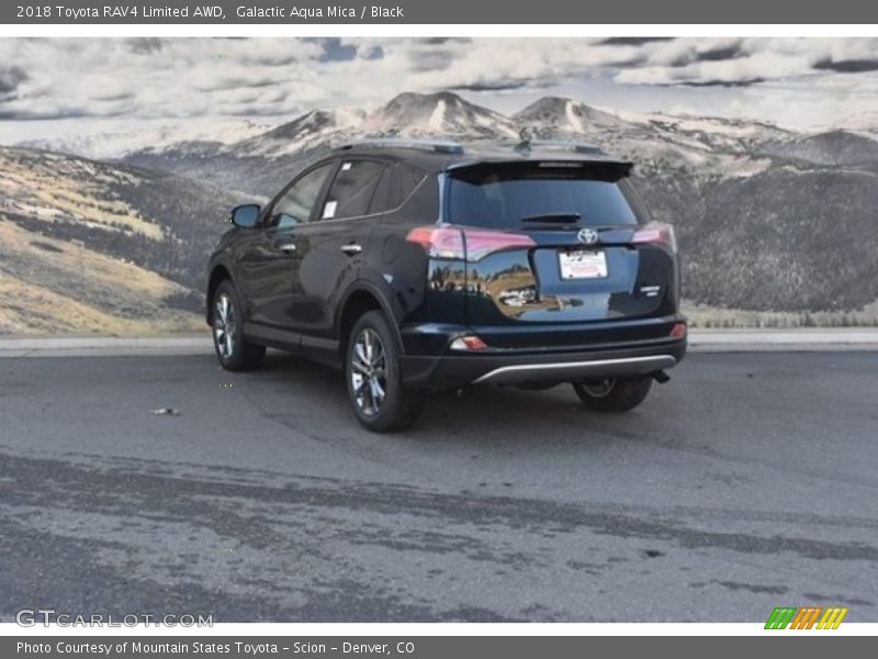 Galactic Aqua Mica / Black 2018 Toyota RAV4 Limited AWD