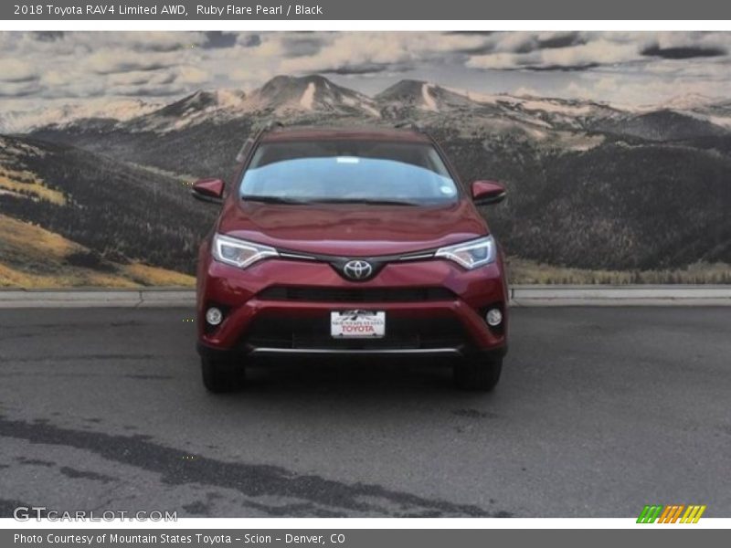 Ruby Flare Pearl / Black 2018 Toyota RAV4 Limited AWD