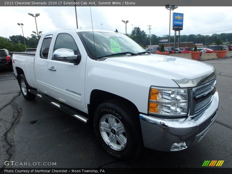 Summit White / Ebony 2013 Chevrolet Silverado 1500 LT Extended Cab 4x4