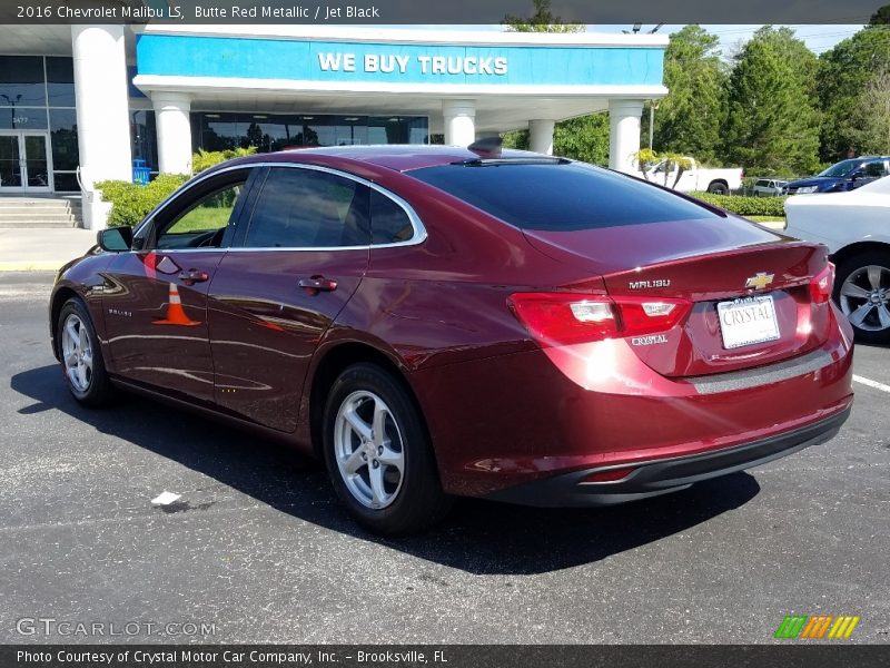 Butte Red Metallic / Jet Black 2016 Chevrolet Malibu LS