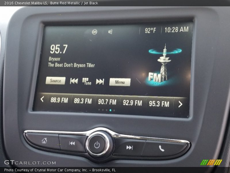 Butte Red Metallic / Jet Black 2016 Chevrolet Malibu LS