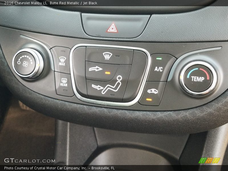 Butte Red Metallic / Jet Black 2016 Chevrolet Malibu LS