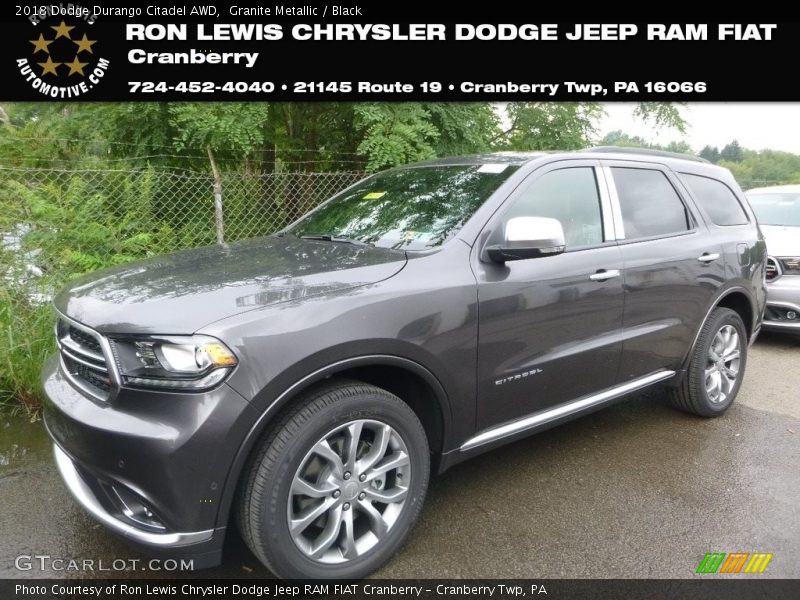 Granite Metallic / Black 2018 Dodge Durango Citadel AWD