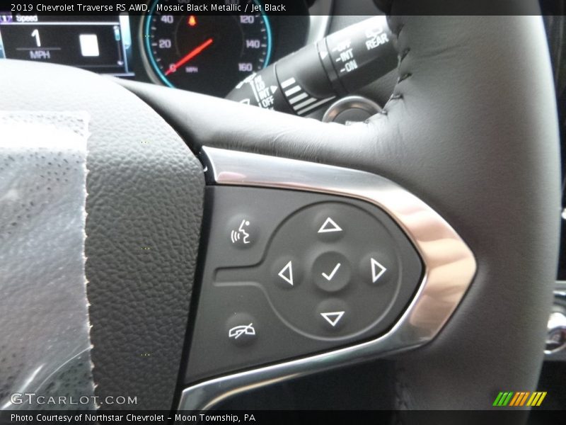 Mosaic Black Metallic / Jet Black 2019 Chevrolet Traverse RS AWD