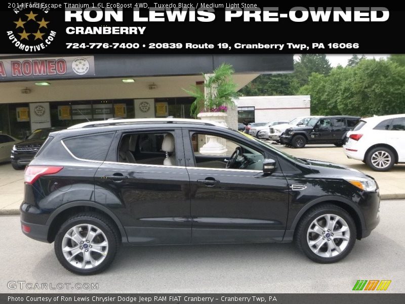 Tuxedo Black / Medium Light Stone 2014 Ford Escape Titanium 1.6L EcoBoost 4WD