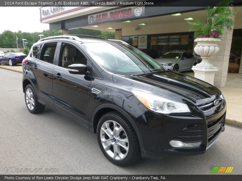 Tuxedo Black / Medium Light Stone 2014 Ford Escape Titanium 1.6L EcoBoost 4WD