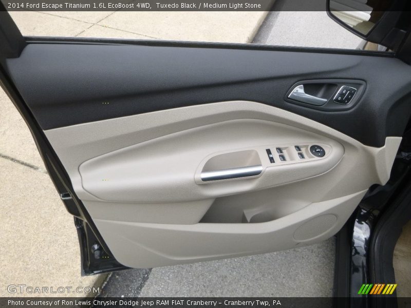 Tuxedo Black / Medium Light Stone 2014 Ford Escape Titanium 1.6L EcoBoost 4WD
