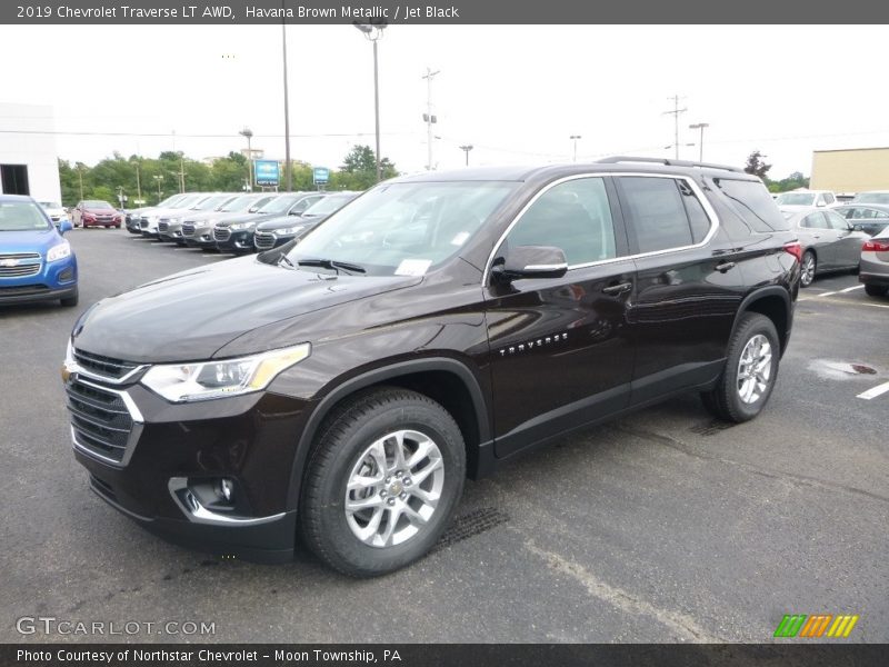 Havana Brown Metallic / Jet Black 2019 Chevrolet Traverse LT AWD