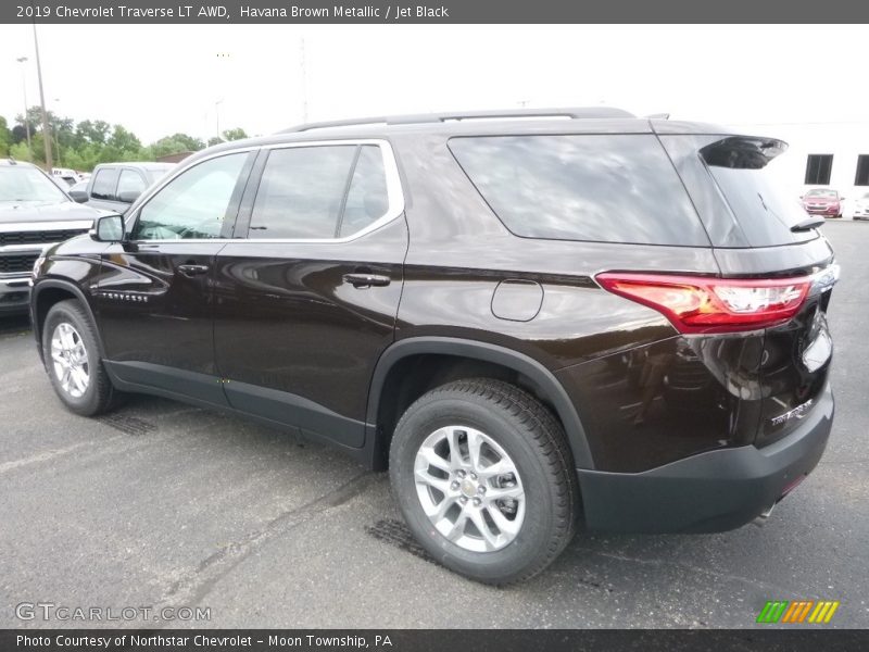 Havana Brown Metallic / Jet Black 2019 Chevrolet Traverse LT AWD
